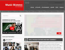 Tablet Screenshot of musicbizness.com